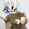 Made By Mabel, Black Edged Pastel Earrings, handmade polymer clay
